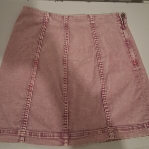 Wild Fable Acid Wash Pink Denim Mini Skirt - Size 10